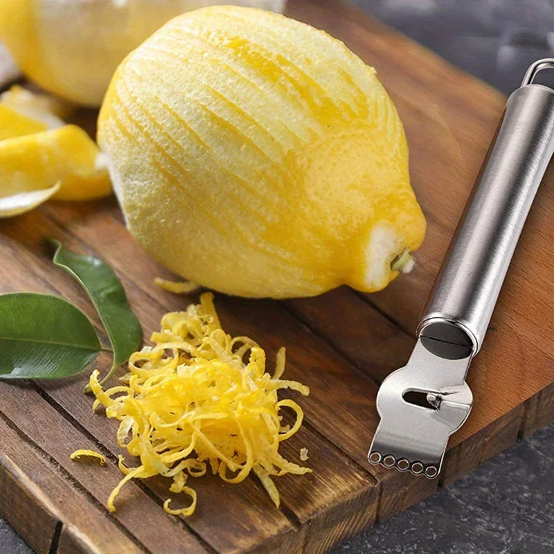Household Kitchen Gadgets Vegetable Cutter Silk Cutter - مبشرة الليمون من الفولاذ المقاوم للصدأ،