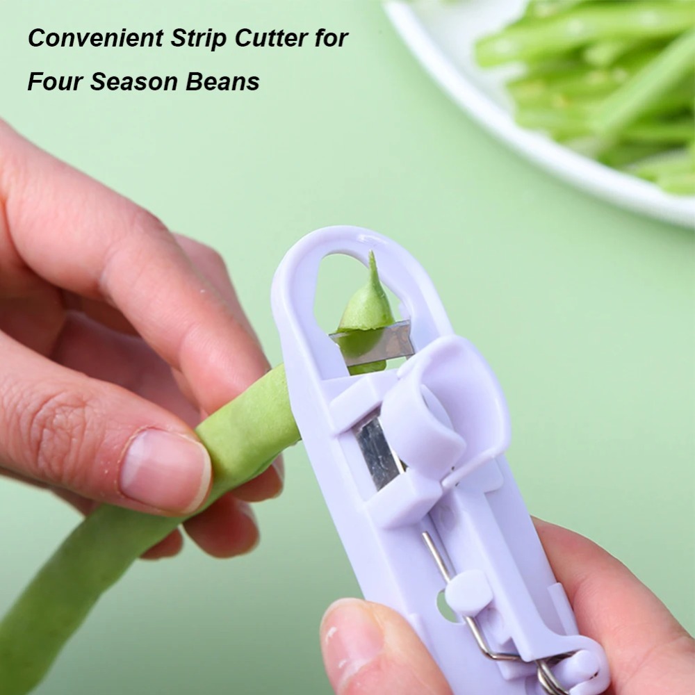 Household Kitchen Gadgets Vegetable Cutter Silk Cutter - قطعة واحدة: أداة تقطيع وتقشير الفاصوليا
