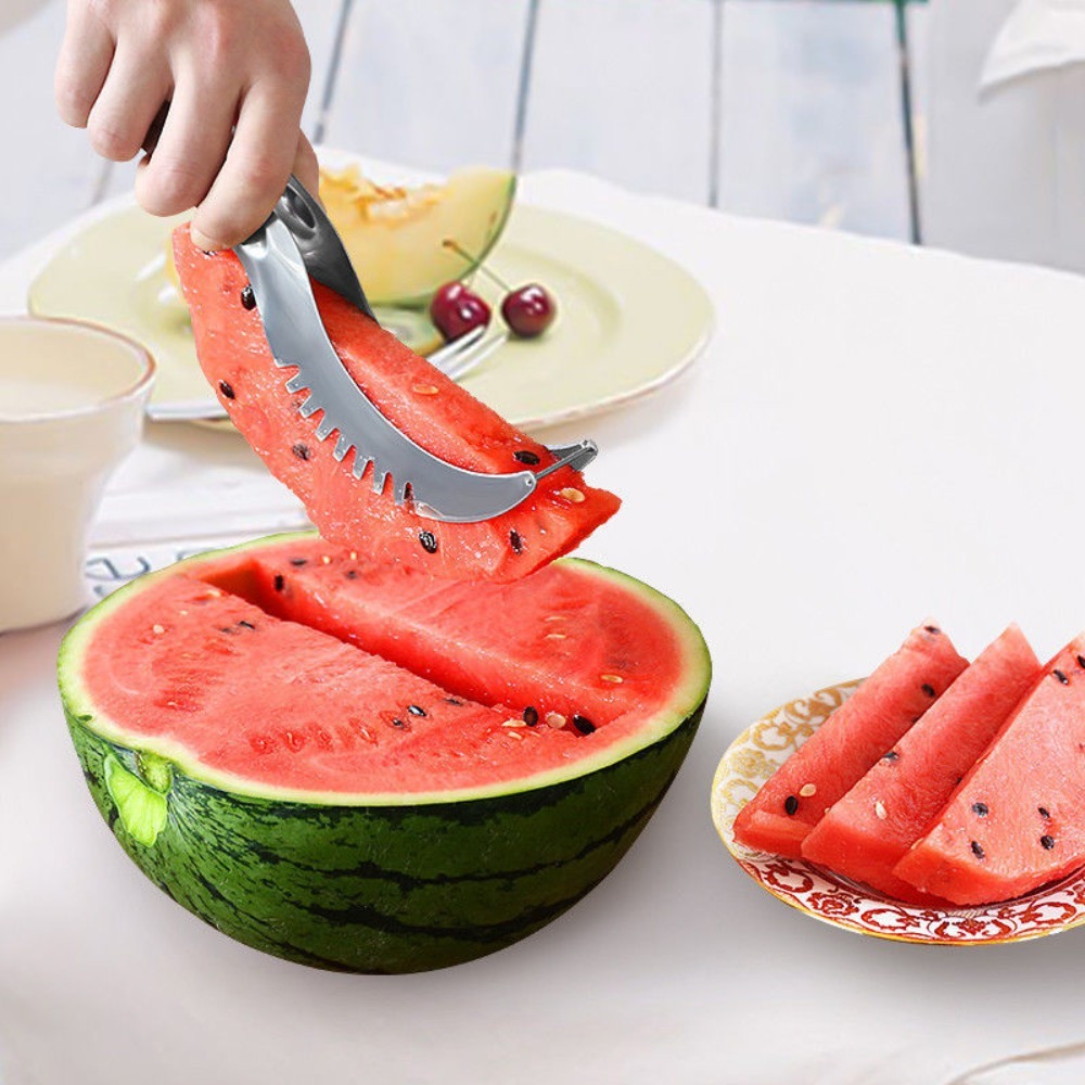 Watermelon Slicer Cutter - الفولاذ المقاوم للصدأ البطيخ القطاعة البلاستيك
