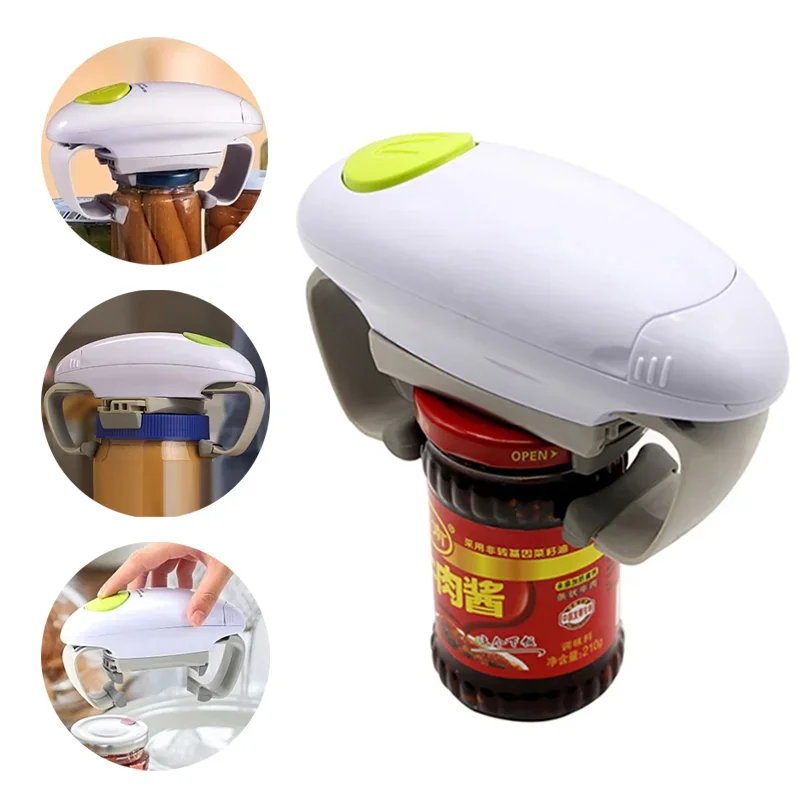 Kitchen Gadgets Jar Openers - فتاحة علب وزجاجات كهربائية أوتوماتيكية بزر