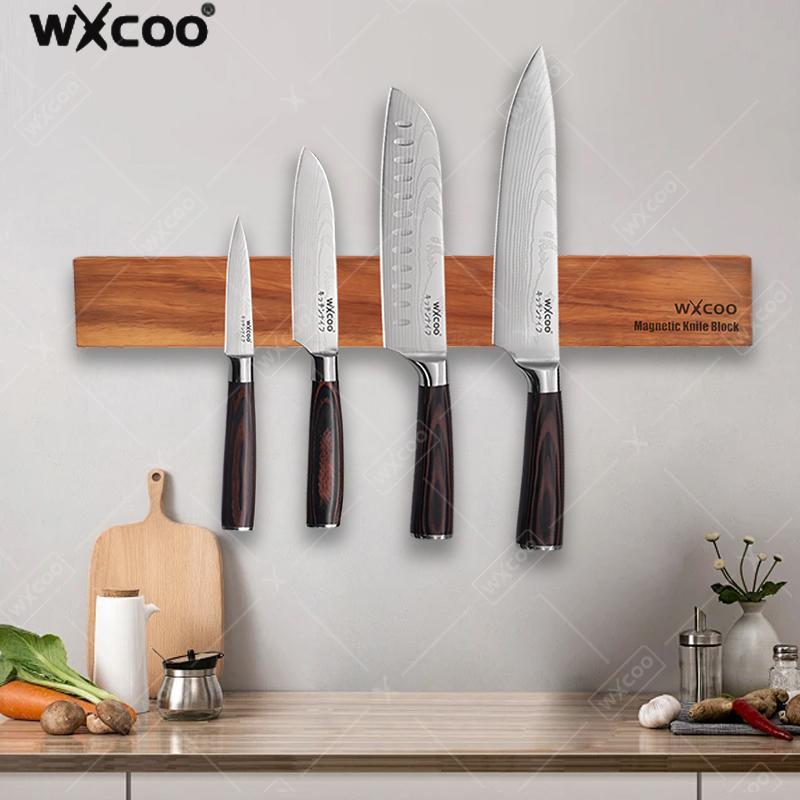 Magnetic Knife Strip - حامل سكاكين مغناطيسي من خشب السنط،