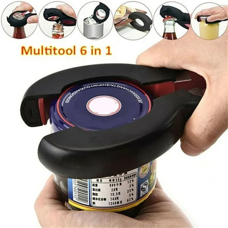 Kitchen Gadgets Jar Openers - 6 في 1 فتاحة الزجاجات متعددة