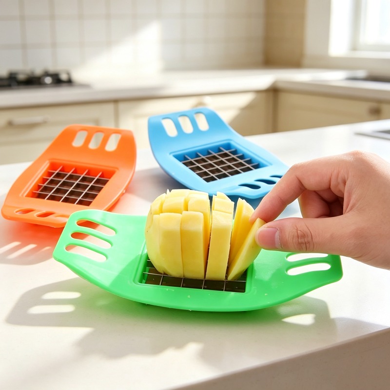 Kitchen Gadgets Useful - آلة صنع البطاطس المقلية، قطاعة بطاطس