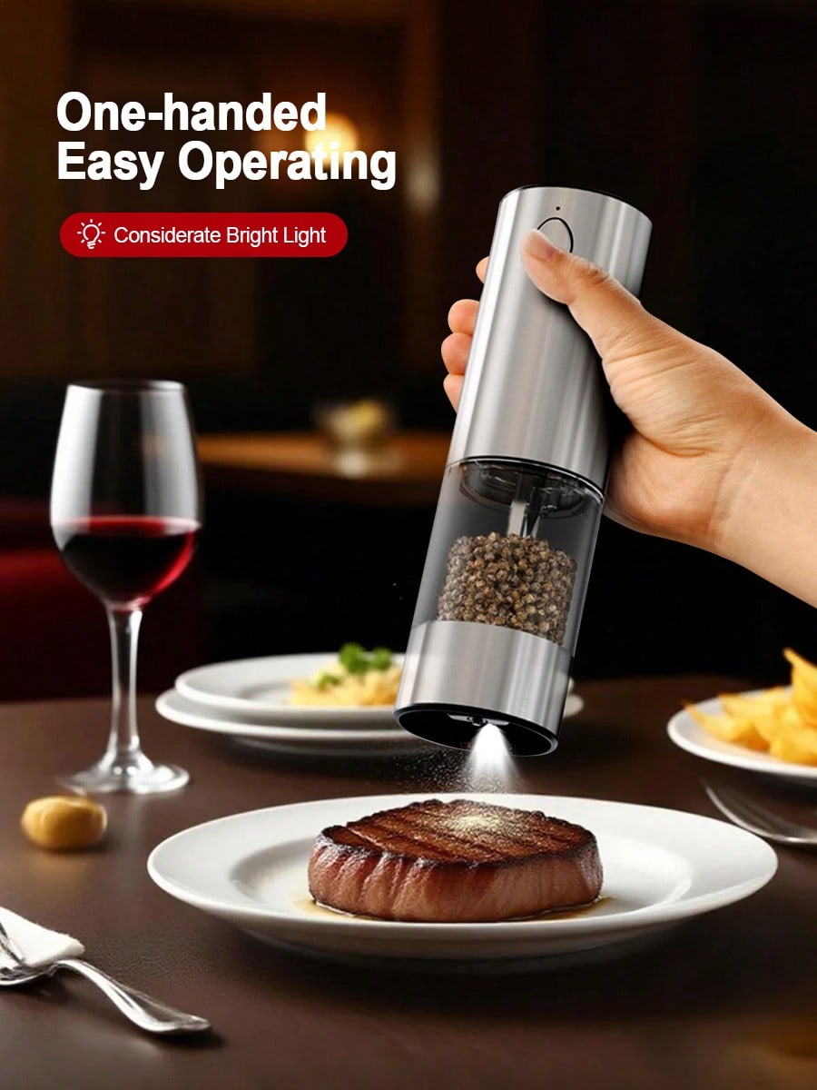 Kitchen Gadgets Ideas - مجموعة مطحنة ملح وفلفل كهربائية مكونة