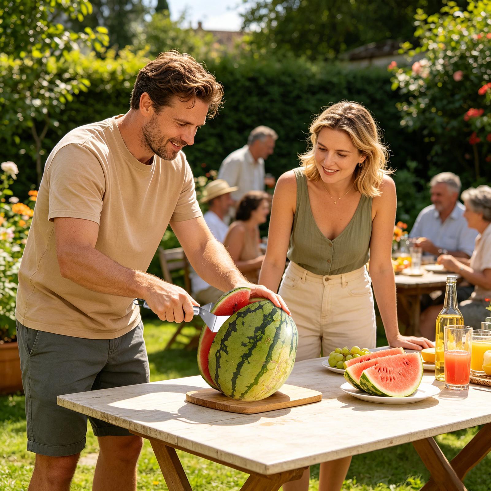 أداة تقطيع البطيخ من الفولاذ ا - مراجعة Watermelon Slicer Cutter وسعره