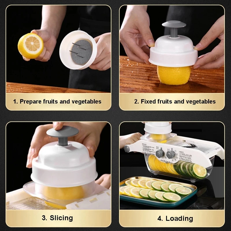 متعددة الوظائف الليمون القطاعة - مراجعة Household Kitchen Gadgets Vegetable Cutter Silk Cutter وسعره