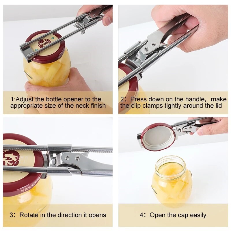 أدوات المطبخ الفولاذ المقاوم ل - مراجعة Kitchen Gadgets Jar Openers وسعره