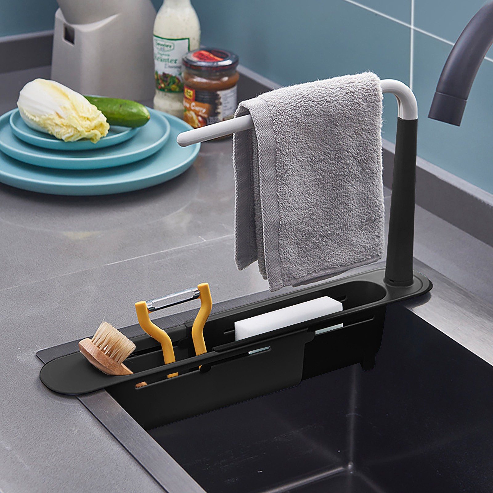 تجفيف بالوعة Elescopic ، منظم  - مراجعة Healthy Kitchen Gadgets وسعره
