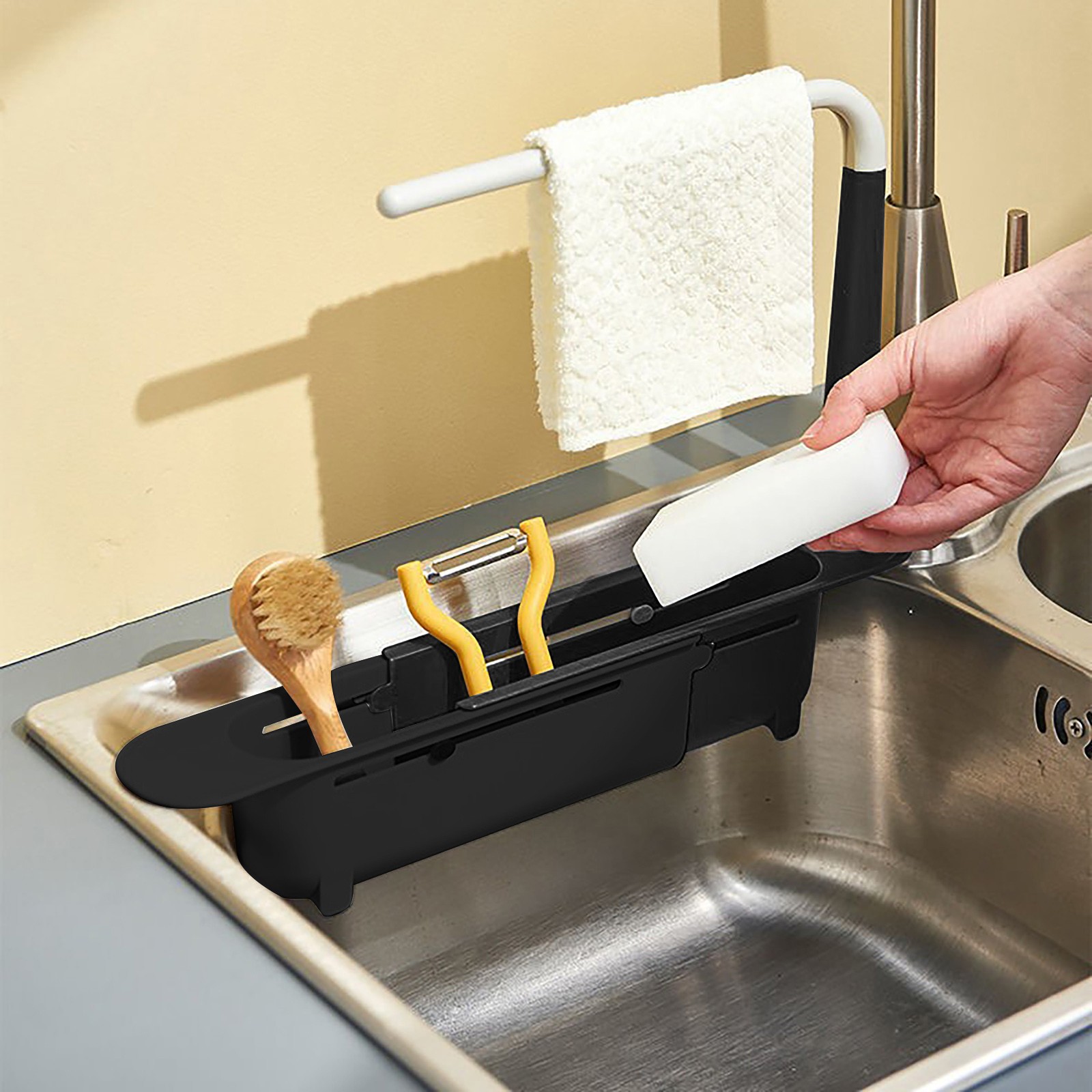 تجفيف بالوعة Elescopic ، منظم  - مراجعة Healthy Kitchen Gadgets وسعره