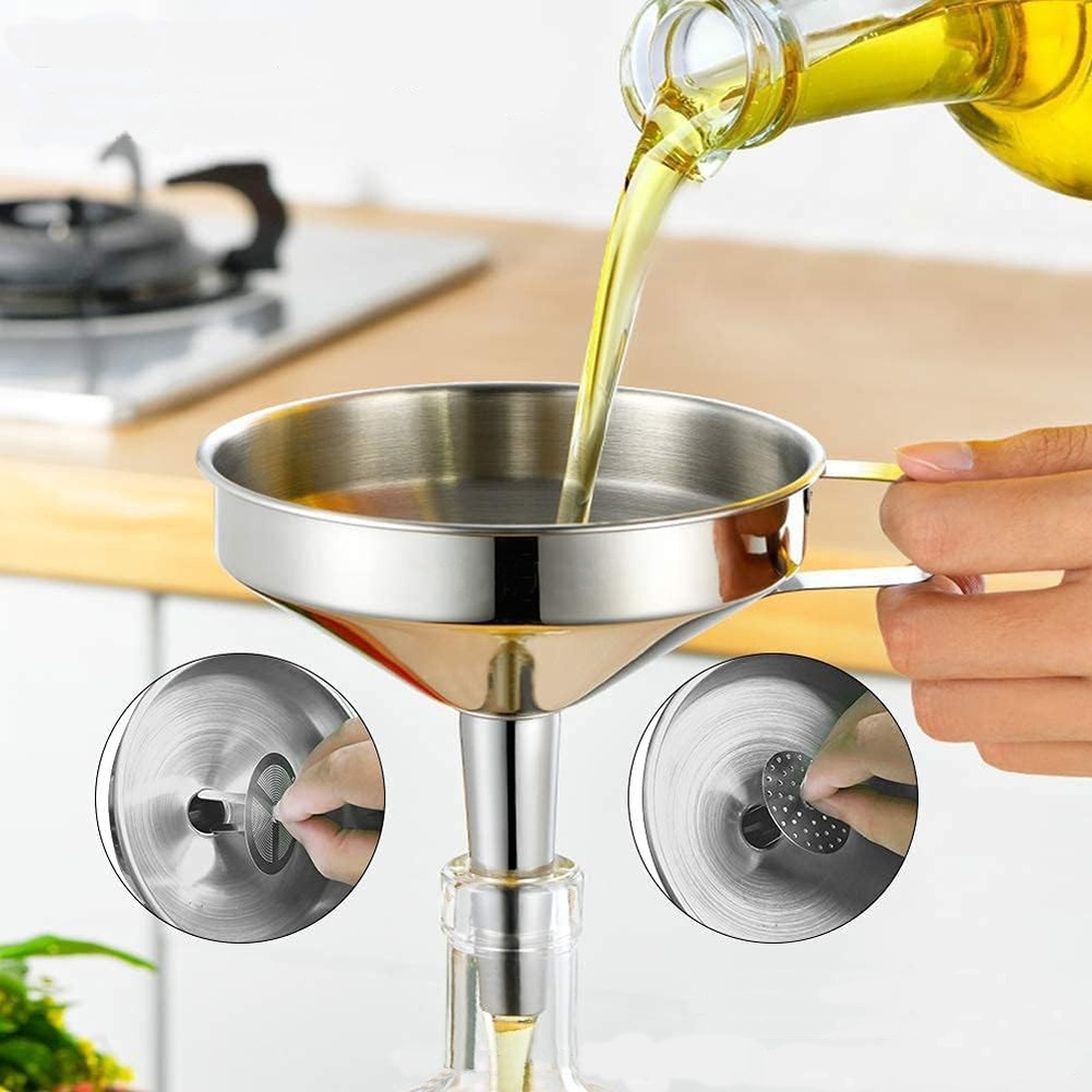 1 قطعة قمع زيت طهي من الستانلس - مراجعة Kitchen Gadgets You Need وسعره