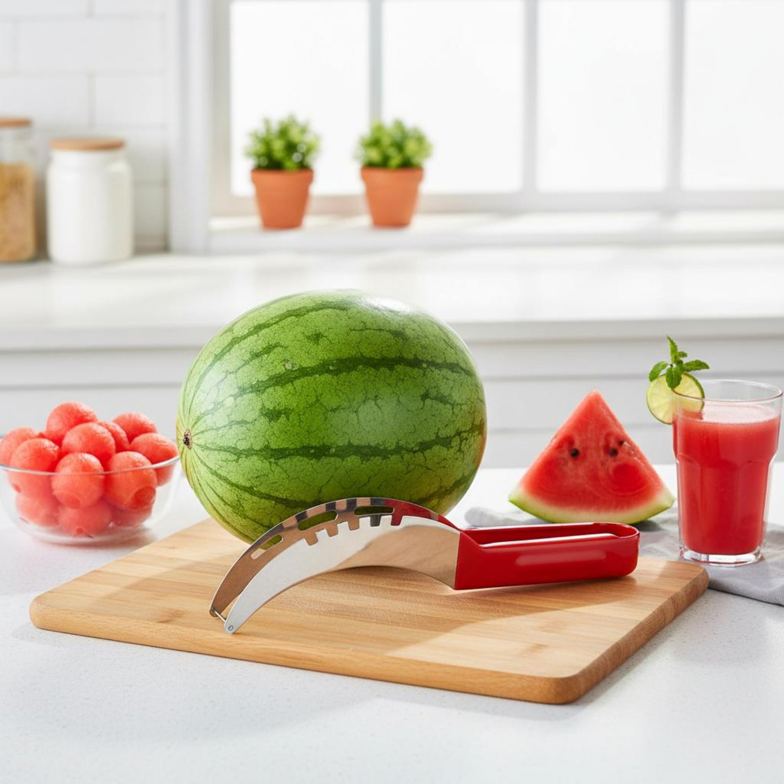 قطاعة مكعبات البطيخ من الفولاذ - مراجعة Watermelon Slicer Cutter وسعره