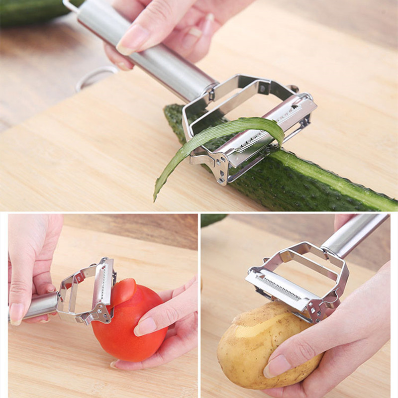 4 في 1 الفولاذ المقاوم للصدأ م - مراجعة Household Kitchen Gadgets Vegetable Cutter Silk Cutter وسعره