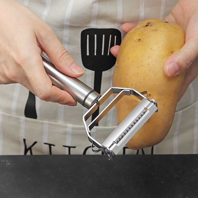 4 في 1 الفولاذ المقاوم للصدأ م - مراجعة Household Kitchen Gadgets Vegetable Cutter Silk Cutter وسعره