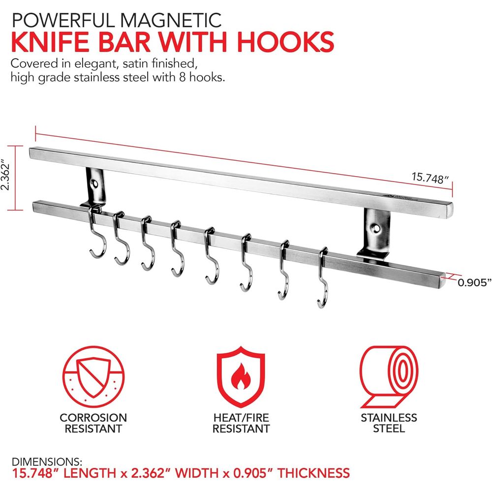 حامل سكاكين مغناطيسي من الفولا - مراجعة Magnetic Knife Strip وسعره