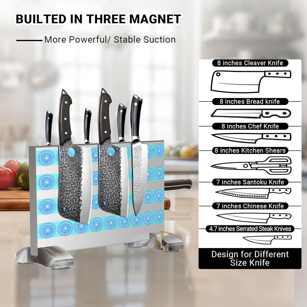 حامل مغناطيسي بدون سكاكين، رف  - مراجعة Magnetic Knife Strip وسعره