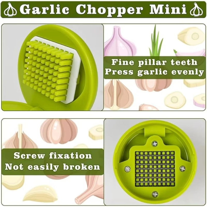 مفرمة ثوم يدوية مع صندوق تخزين - مراجعة Kitchen Gadgets Garlic وسعره
