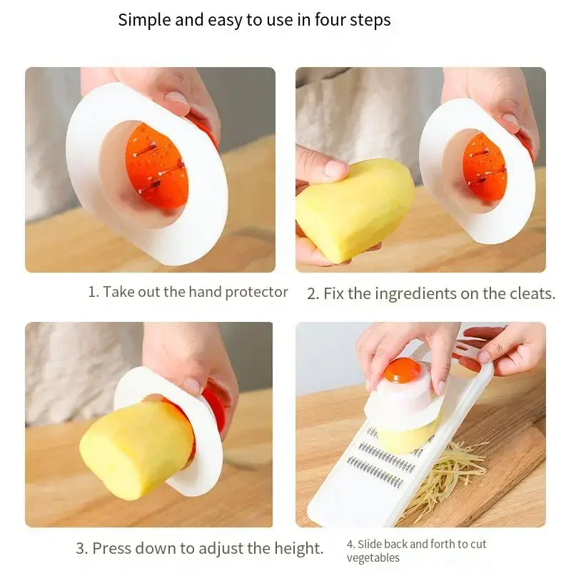 مبشرة الخضار القطاعة الجزرة ال - مراجعة Household Kitchen Gadgets Vegetable Cutter Silk Cutter وسعره