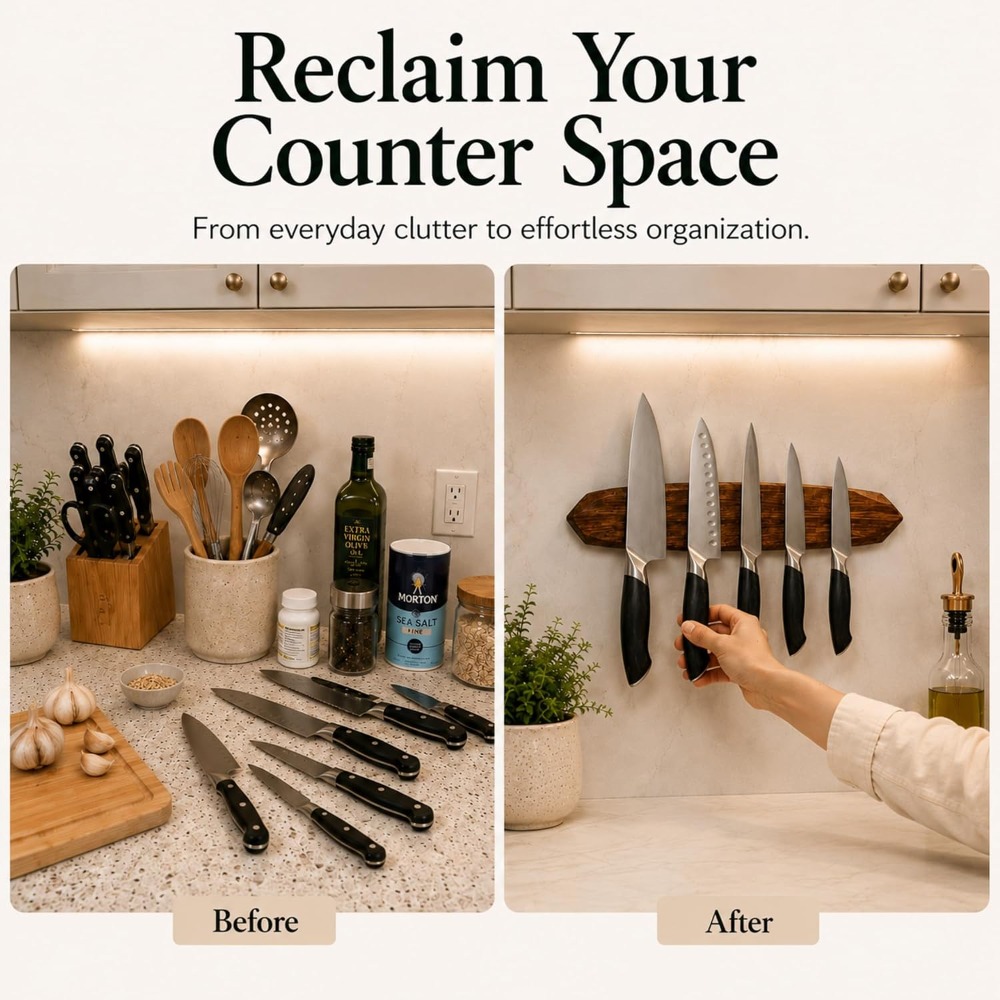 حامل سكاكين مغناطيسي - شريط خش - مراجعة Magnetic Knife Strip وسعره