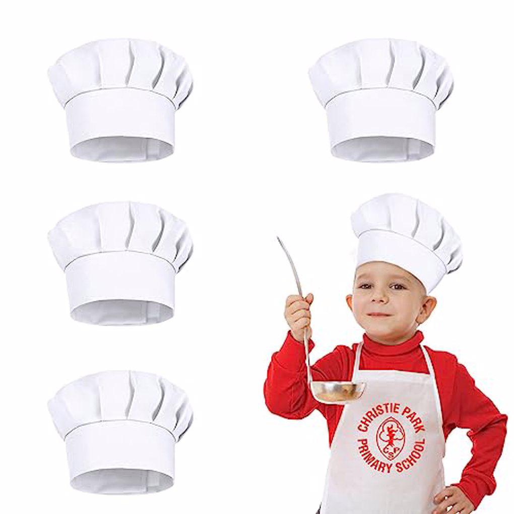 4 قطع قبعات طهاة بيضاء للأطفال - مراجعة Kitchen Gadgets You Need وسعره