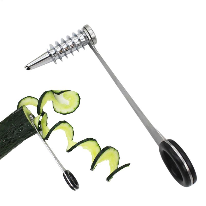 دوامة القطاعة شفرة الخيار الجز - مراجعة Household Kitchen Gadgets Vegetable Cutter Silk Cutter وسعره