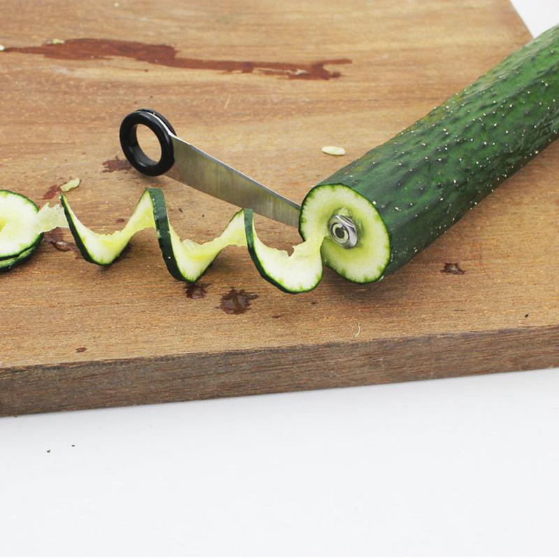 دوامة القطاعة شفرة الخيار الجز - مراجعة Household Kitchen Gadgets Vegetable Cutter Silk Cutter وسعره